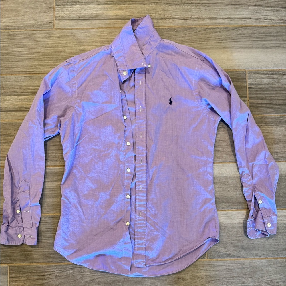 Authentic Polo Ralph Lauren Dress Shirt - Purple Slim Fit